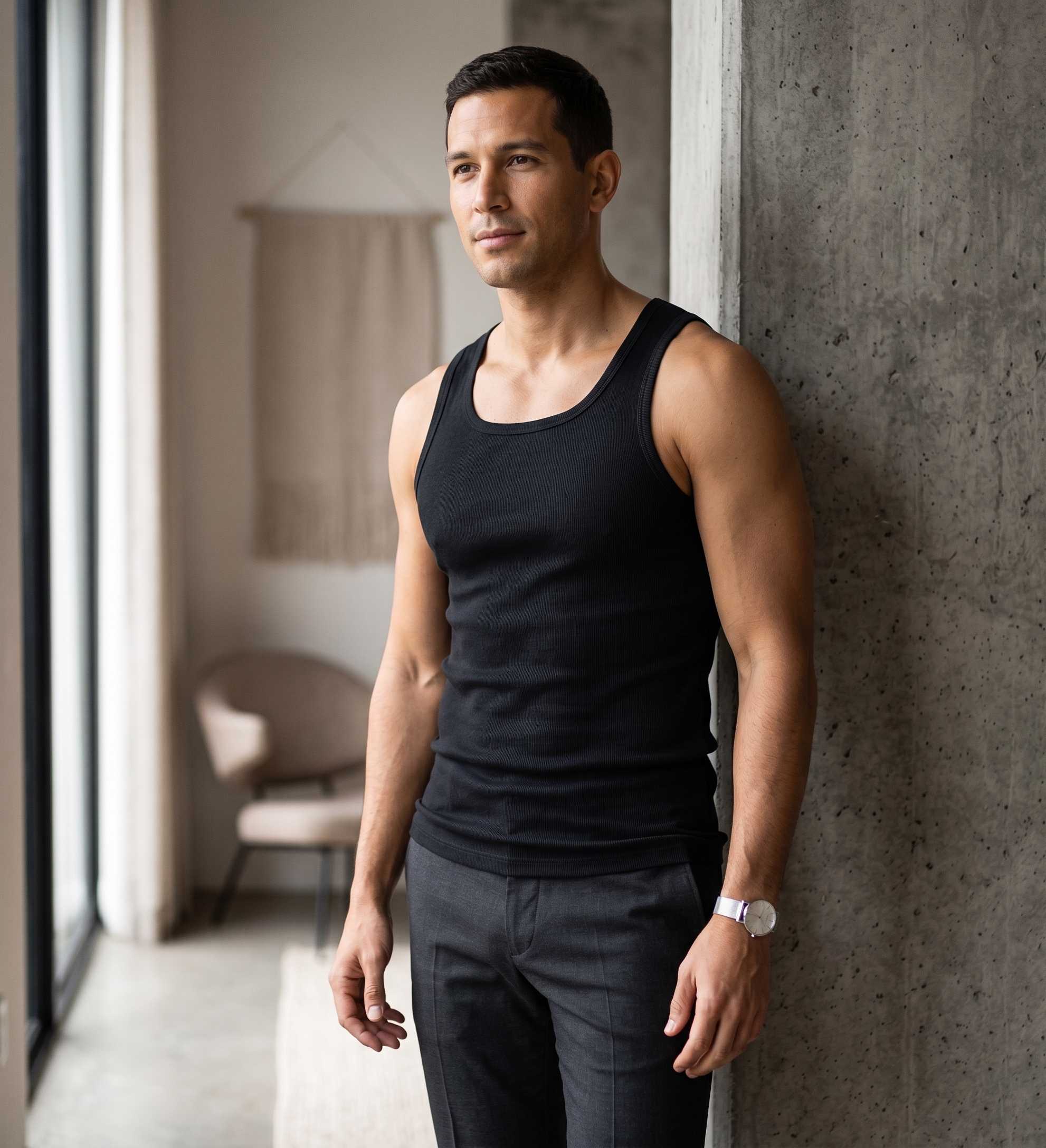 Flint Black Sleeveless Knit