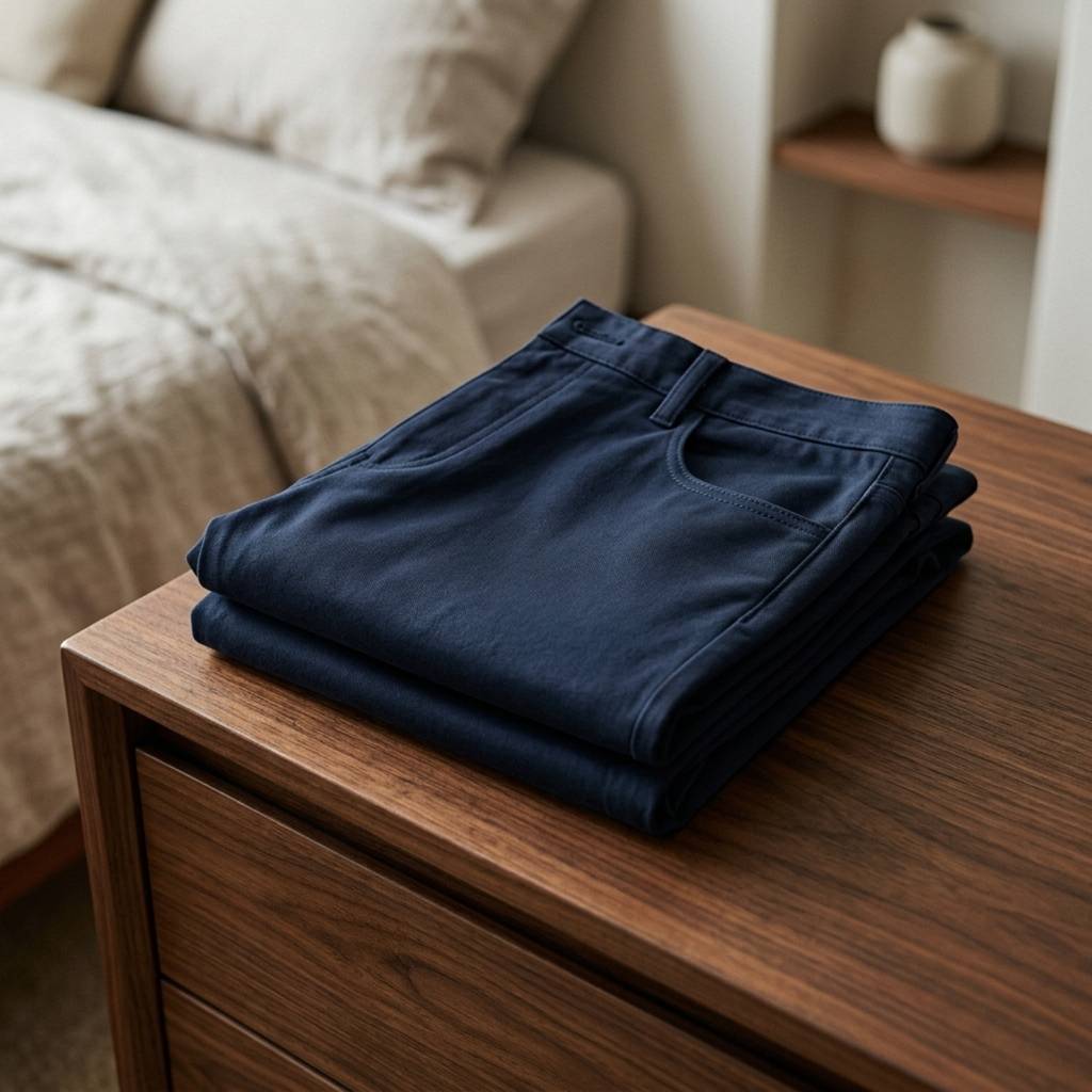 Tailored Stretch Trouser - Navy