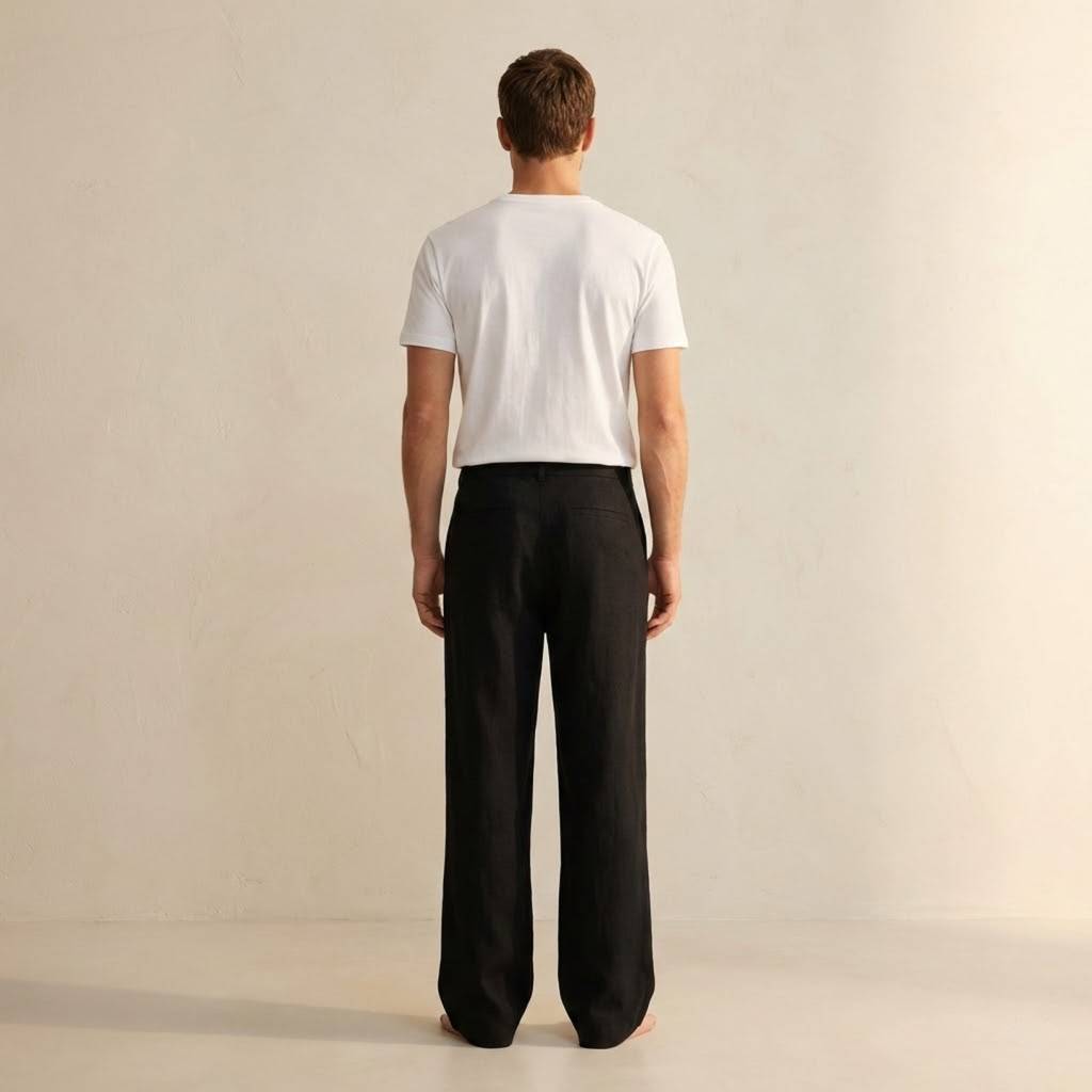 Riviera Linen Trousers - Black
