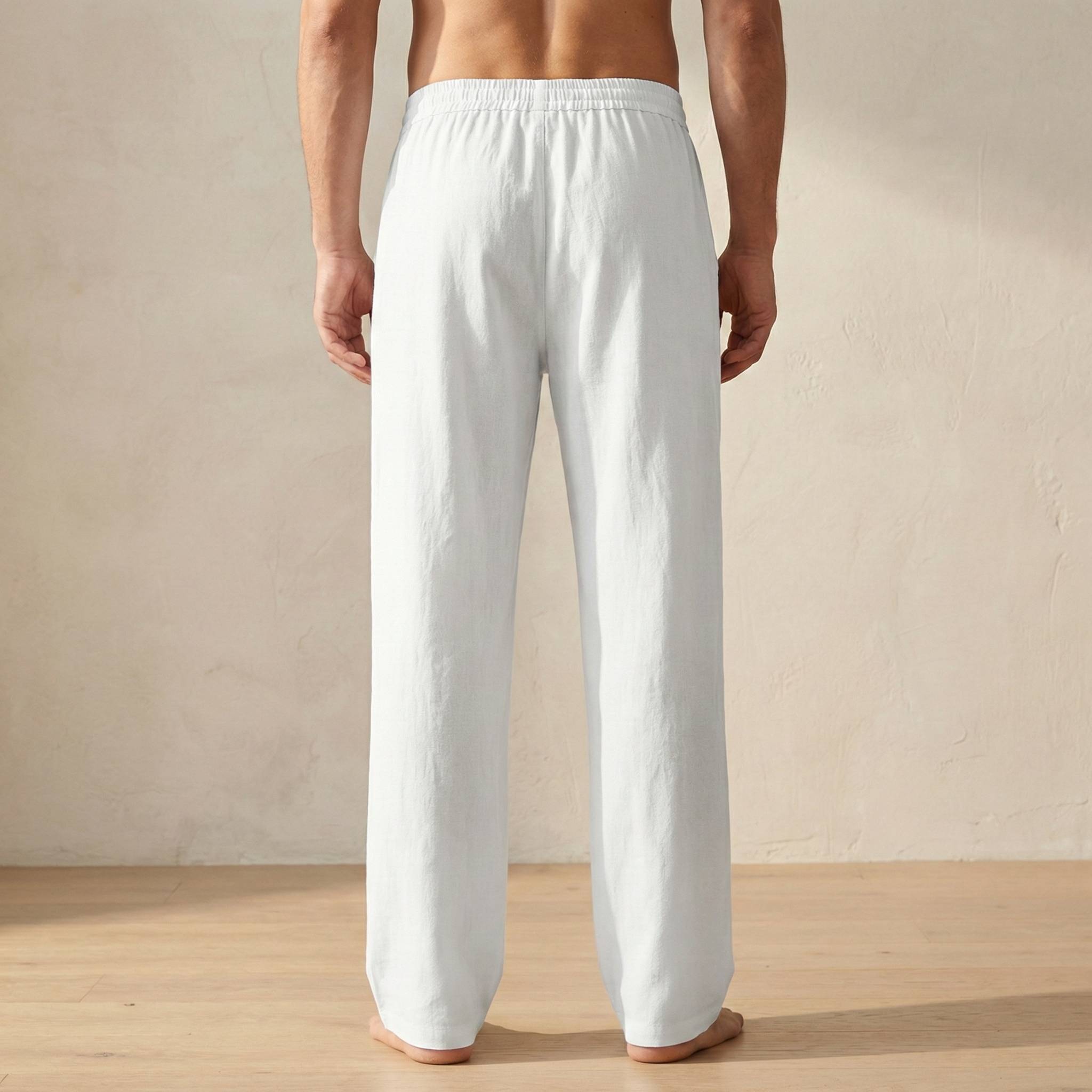 Riviera Linen Trousers - Pure White