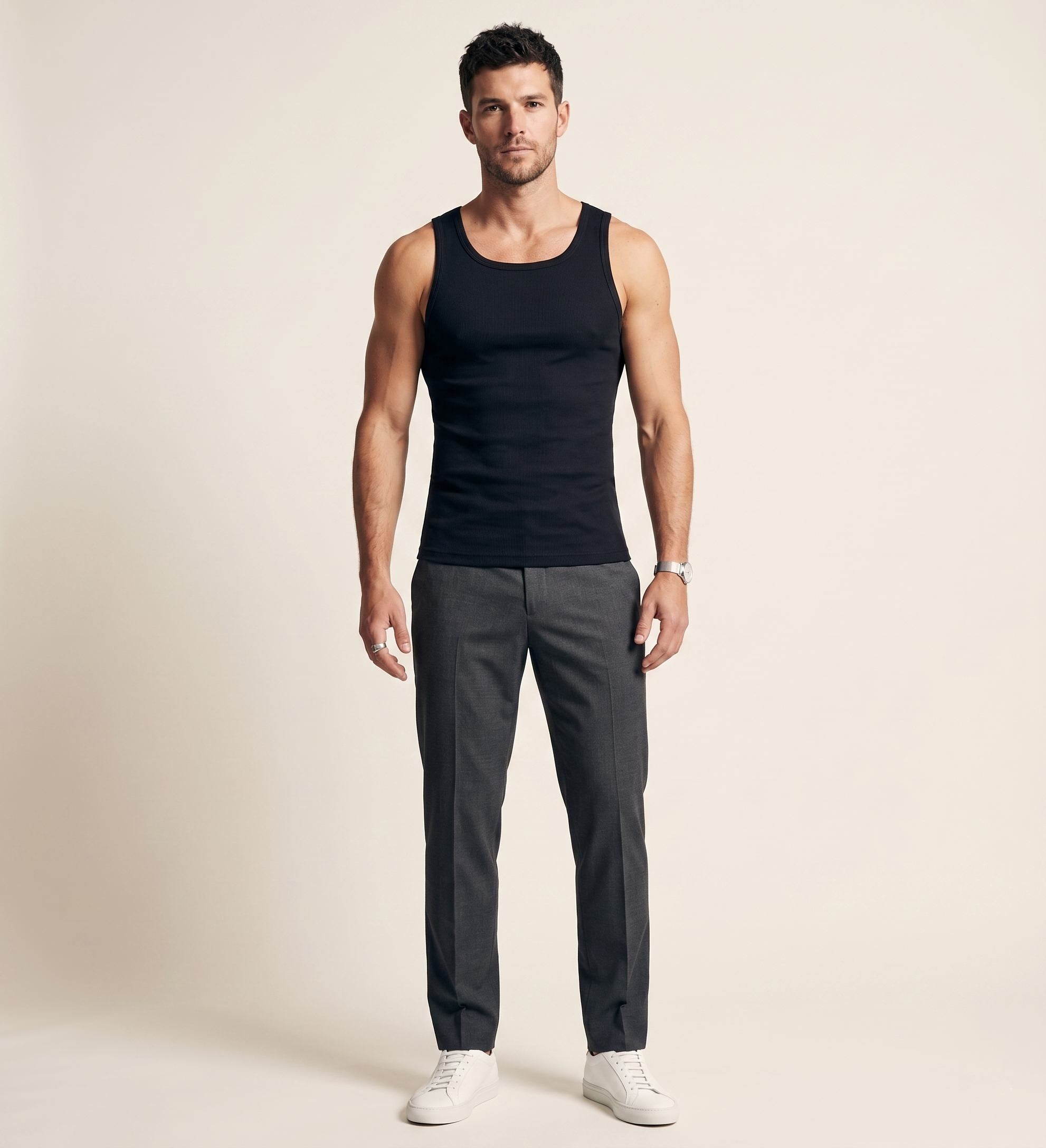 Flint Black Sleeveless Knit