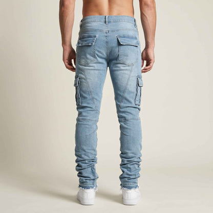 Stacked Moto Cargo Denim