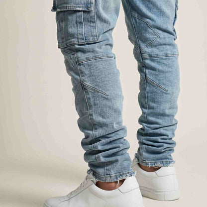 Stacked Moto Cargo Denim