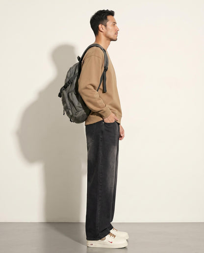 Baseline Wide-Leg Jean — Charcoal Wash