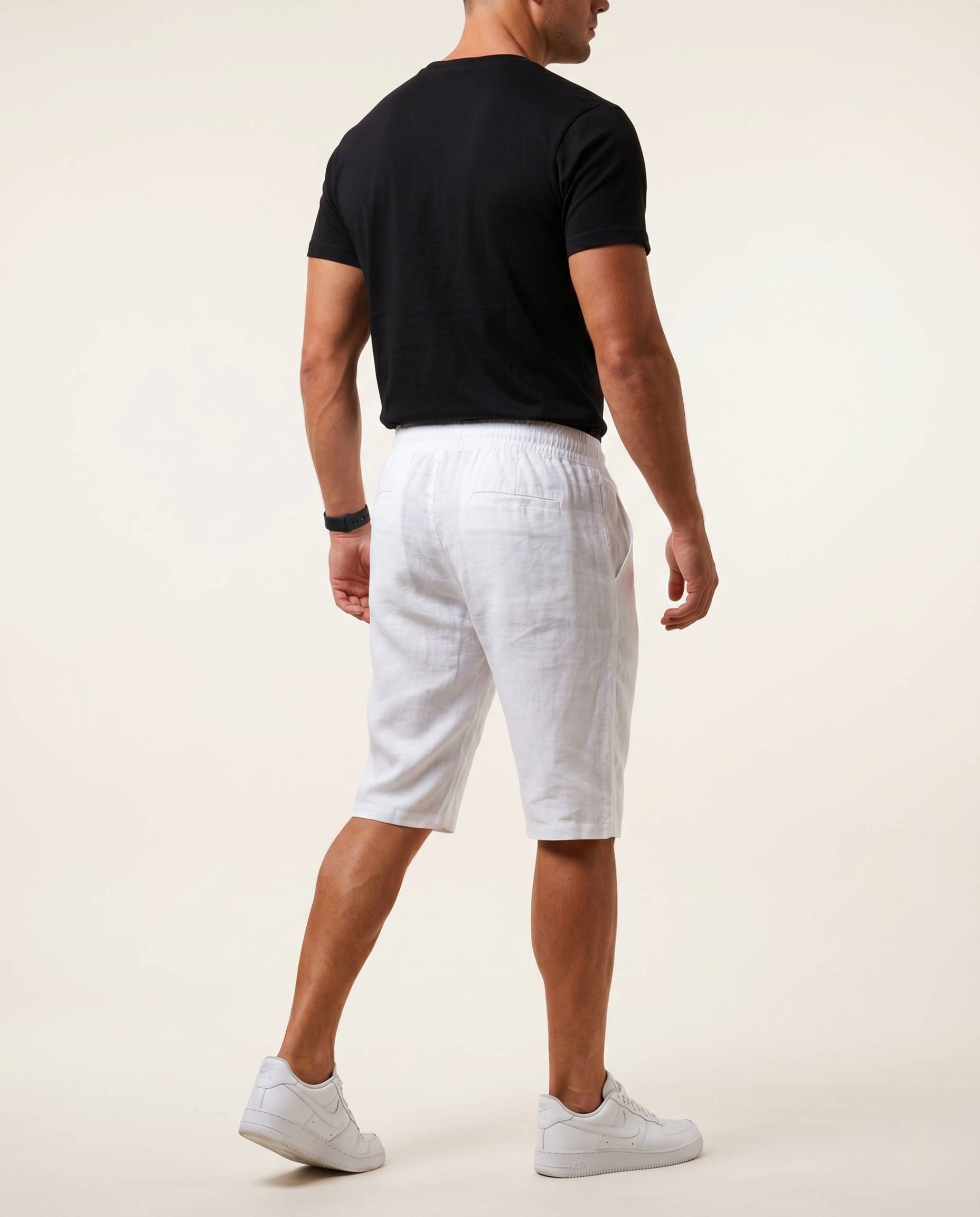 Riviera Linen Shorts — Pure White