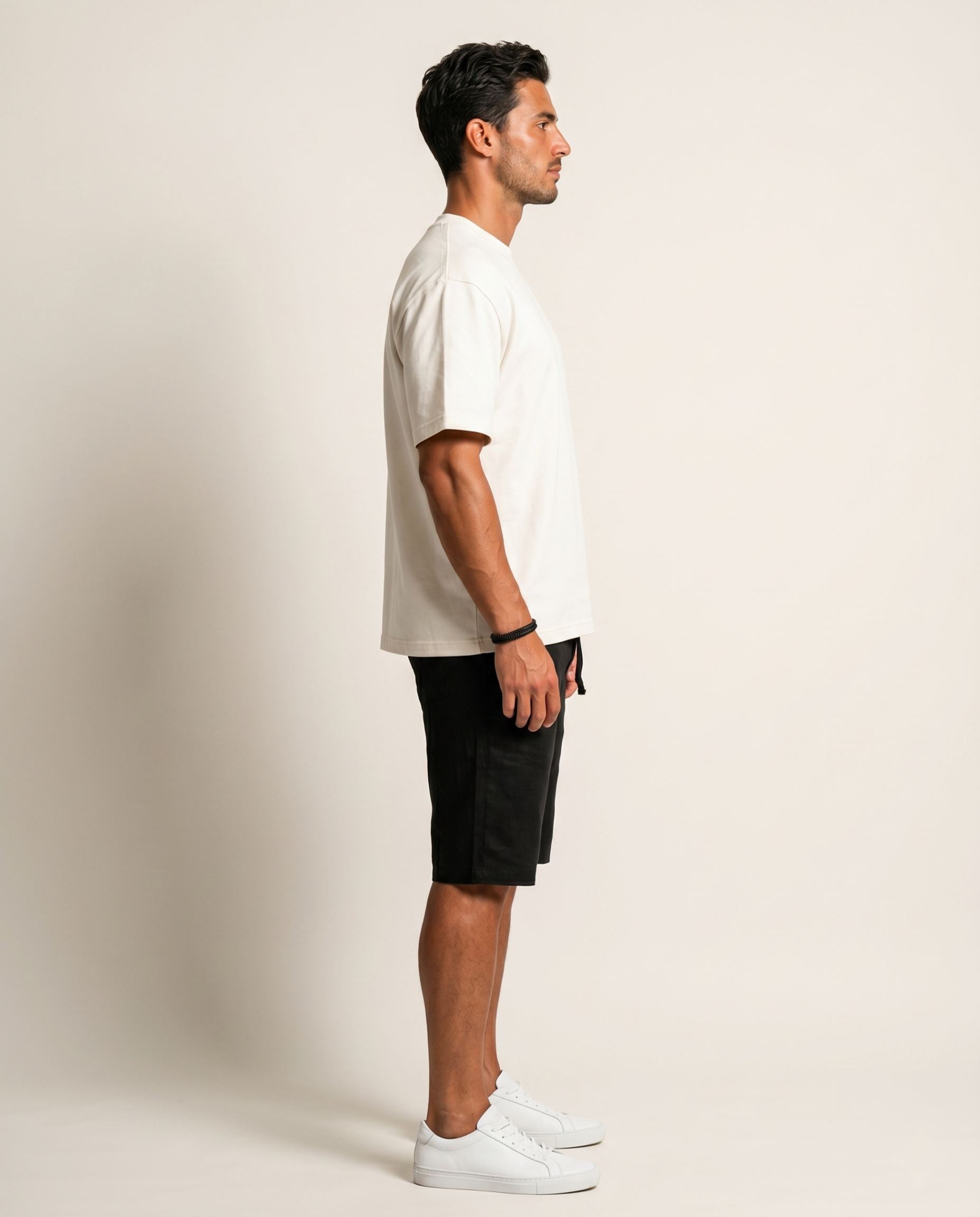 Riviera Linen Shorts — Black