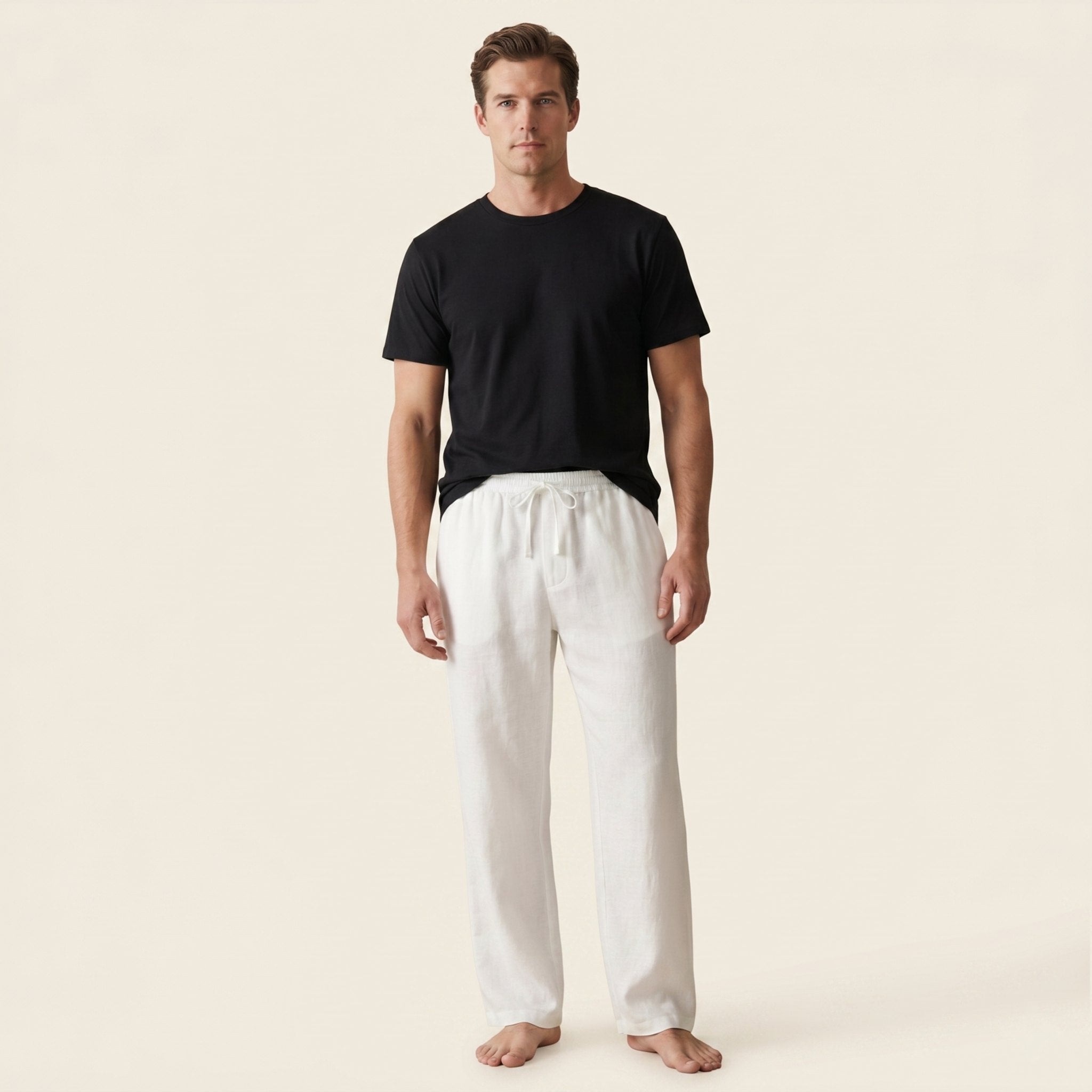 Riviera Linen Trousers - Pure White