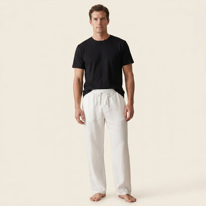 Riviera Linen Trousers - Pure White