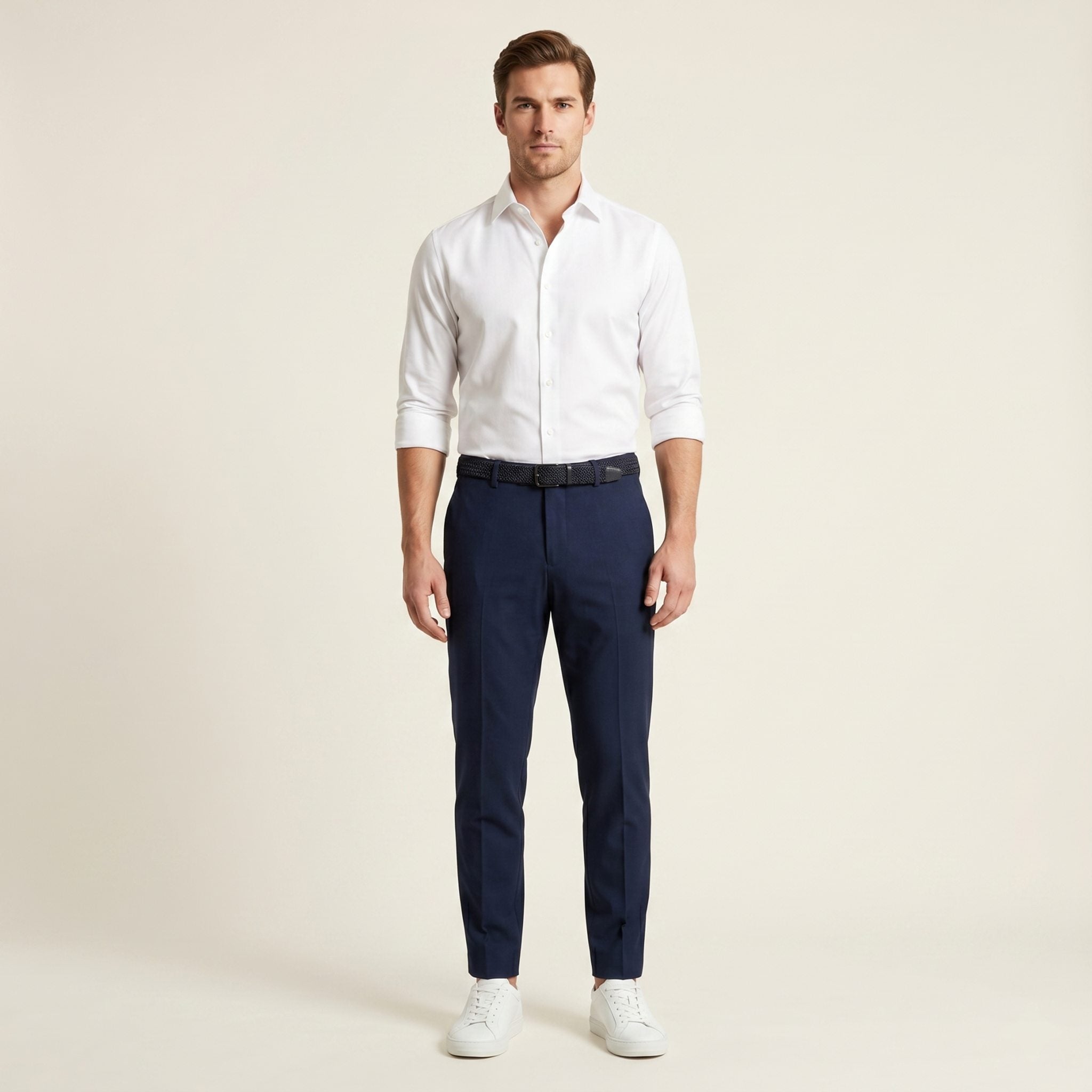 Tailored Stretch Trouser - Navy