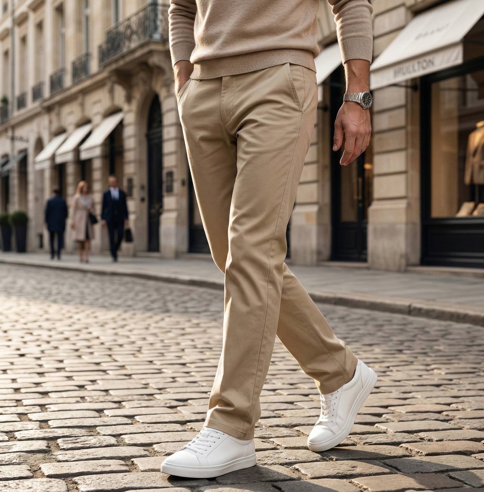 Tailored Stretch Trouser - Stone