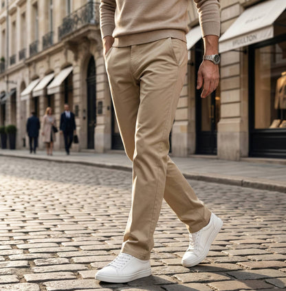 Tailored Stretch Trouser - Stone