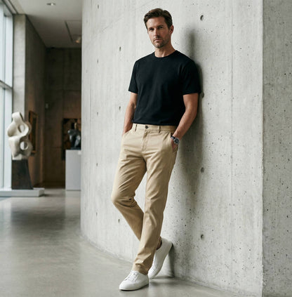 Tailored Stretch Trouser - Stone