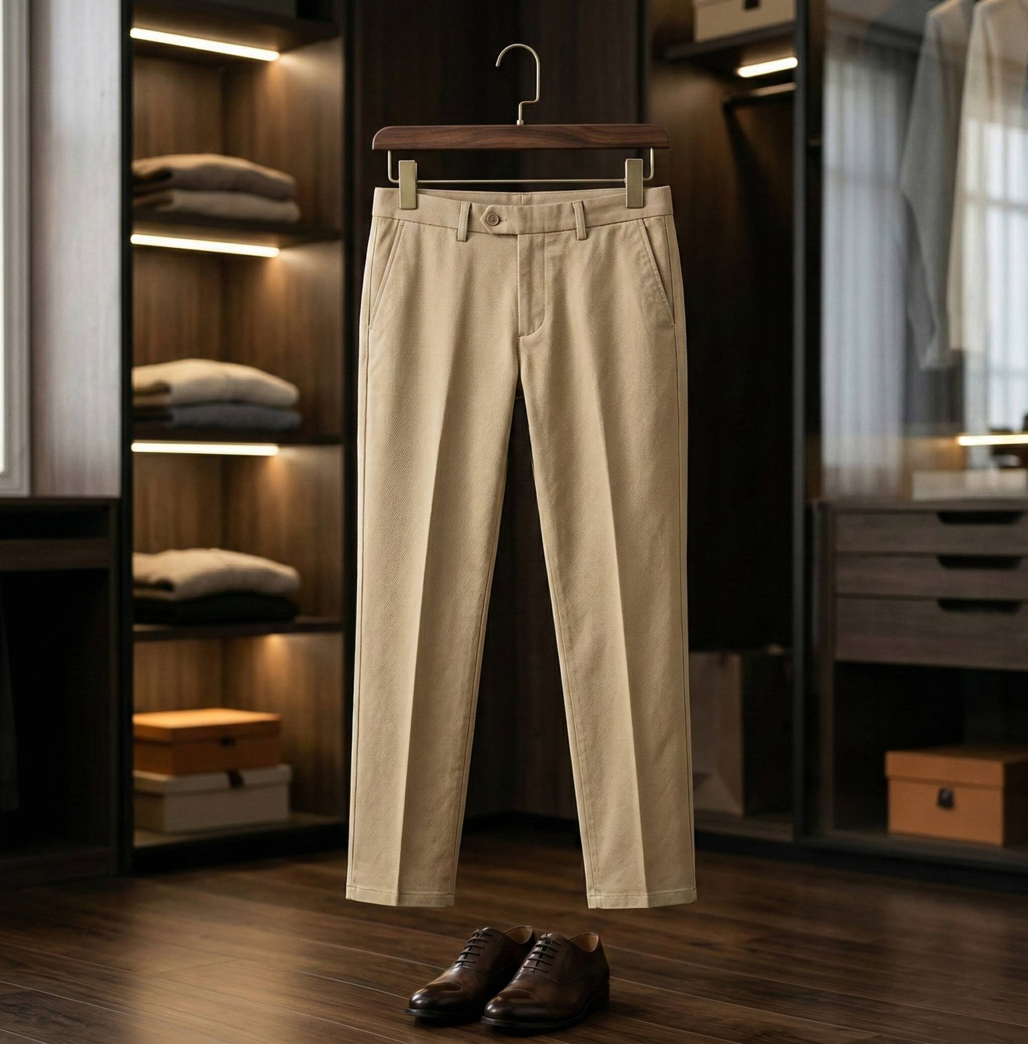 Tailored Stretch Trouser - Stone