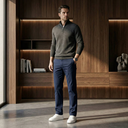 Tailored Stretch Trouser - Navy