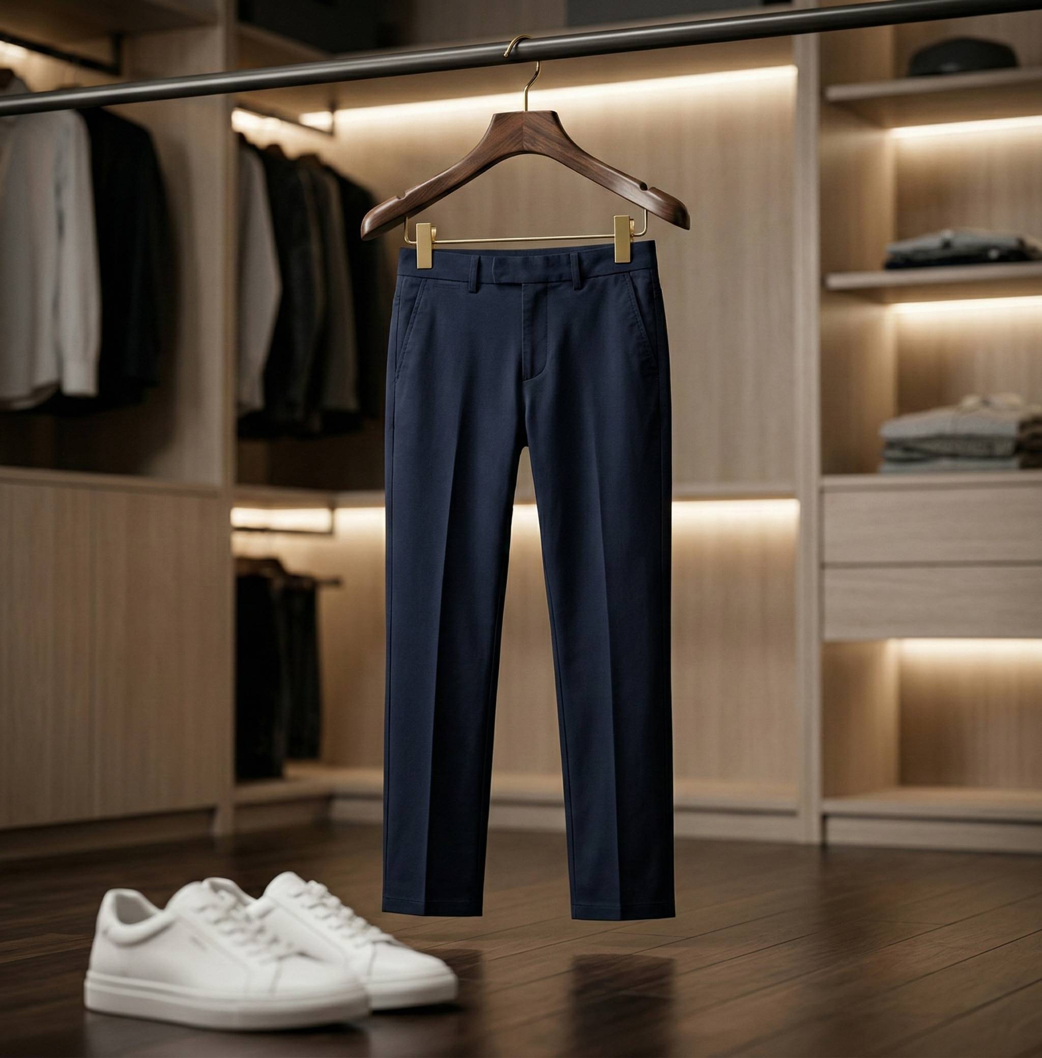 Tailored Stretch Trouser - Navy