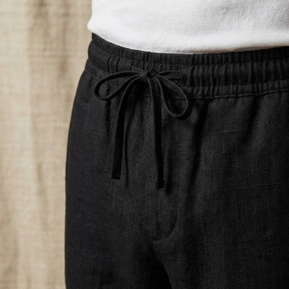 Riviera Linen Trousers - Black