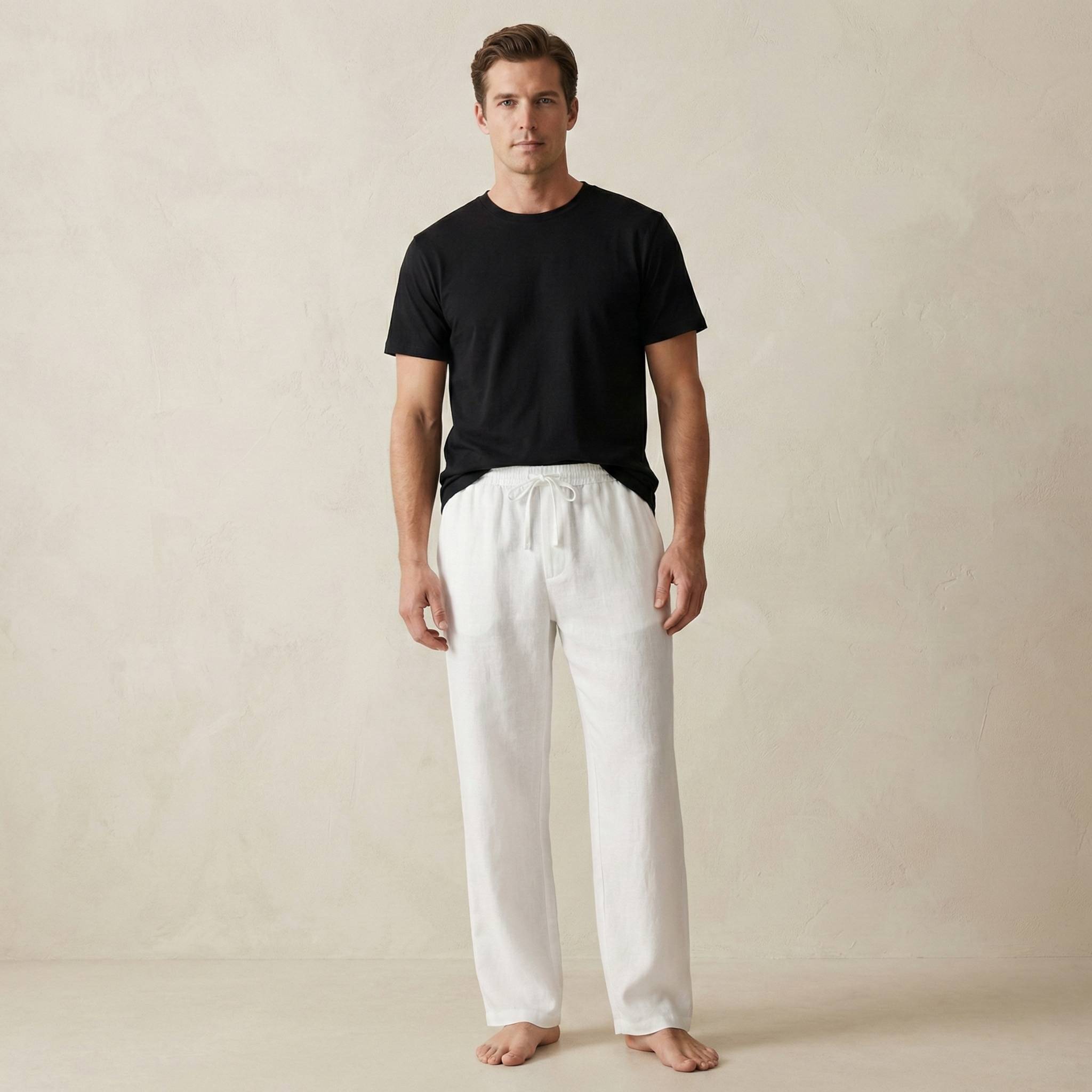 Riviera Linen Trousers - Pure White