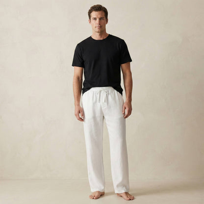 Riviera Linen Trousers - Pure White
