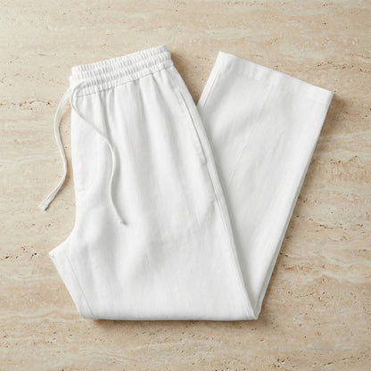 Riviera Linen Trousers - Pure White