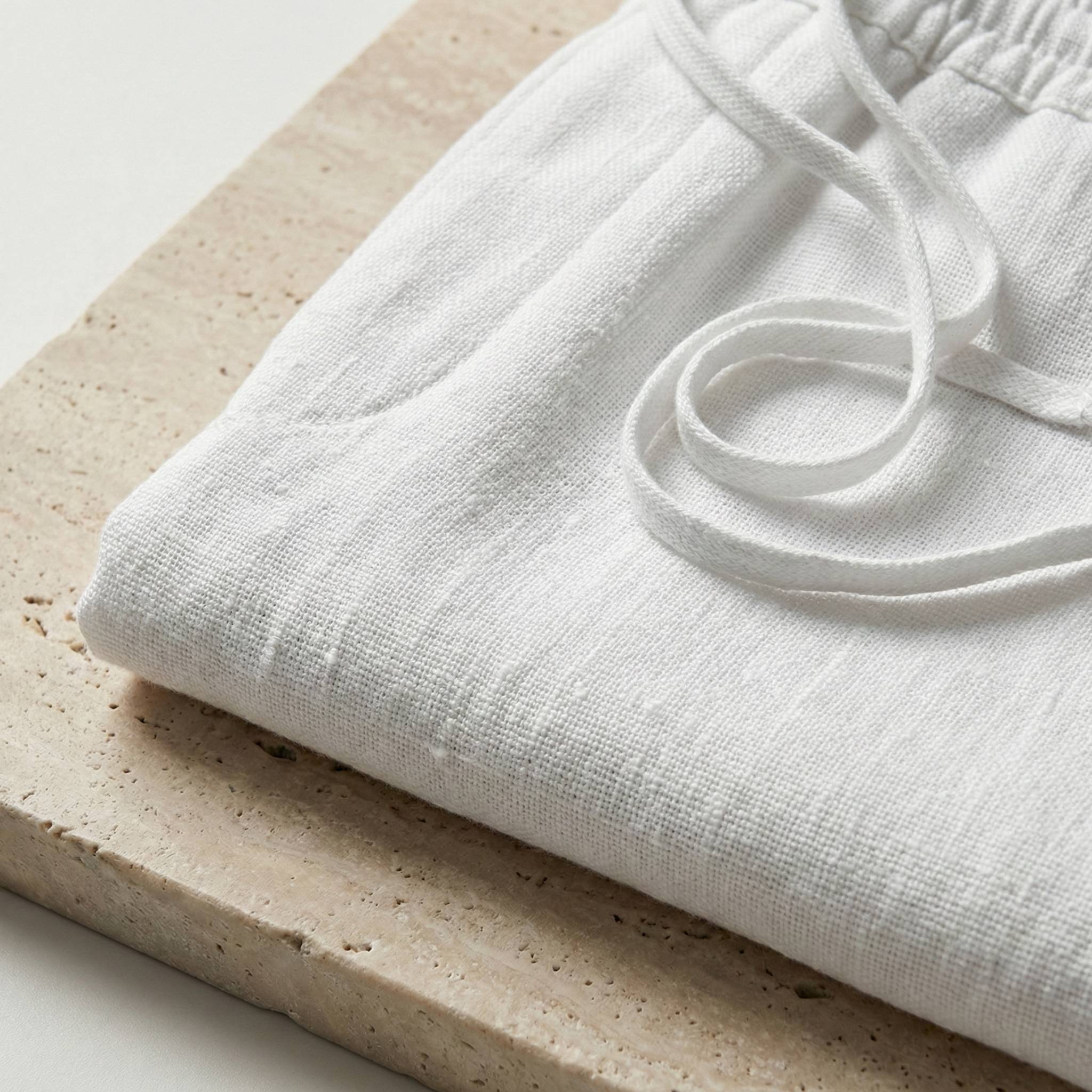 Riviera Linen Trousers - Pure White