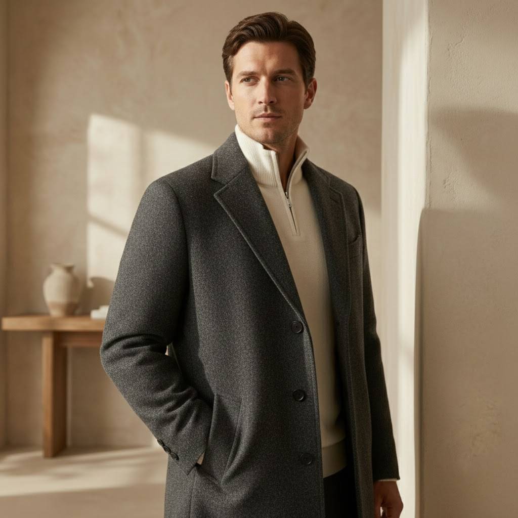 Fine Knit Half-Zip - White